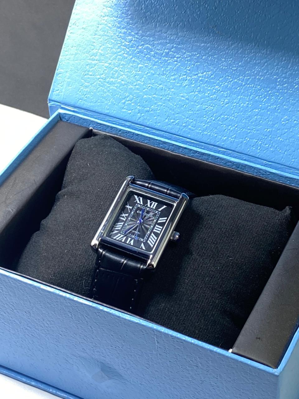 Cartier Tank black with Black dial