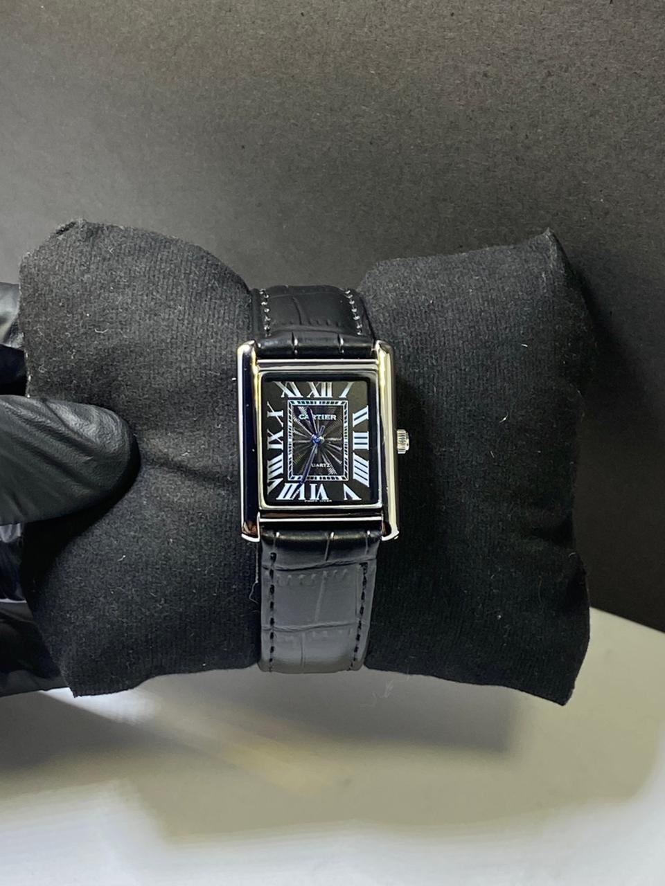 Cartier Tank black with Black dial