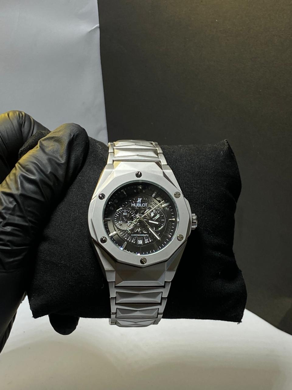 Hublot Diamond Cut Black Dial