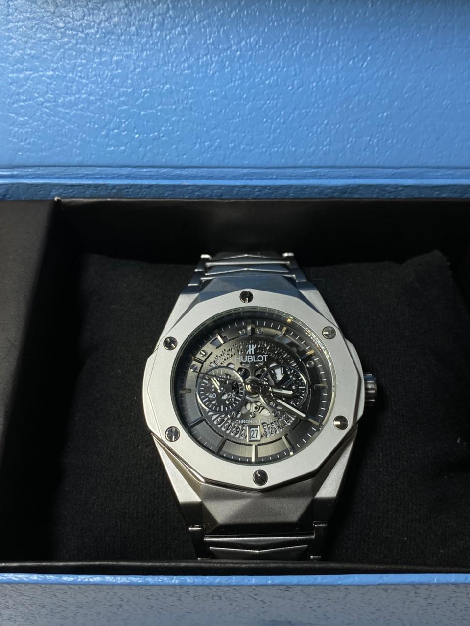 Hublot Diamond Cut Black Dial